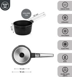 Westinghouse Performance Series - Steelpan Inductie 18cm - Zwart - Geschikt Voor Alle Warmtebronnen Inclusief Inductie En Ovenbestendig - Sauspan 8 Westinghouse Performance Series - Steelpan Inductie 18cm - Zwart - Geschikt Voor Alle Warmtebronnen Inclusief Inductie En Ovenbestendig - Sauspan -Westinghouse 1120x1200 2