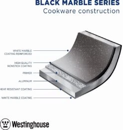 Westinghouse Koekenpan - Ø 30 Cm - Zwart Marmer - Geschikt Voor Alle Warmtebronnen Inclusief Inductie -Westinghouse 1134x1200 5