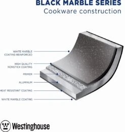 Westinghouse Black Marble - Pannenkoekenpan Inductie - Ø 28 Cm - Zwart Marmer -Westinghouse 1138x1200