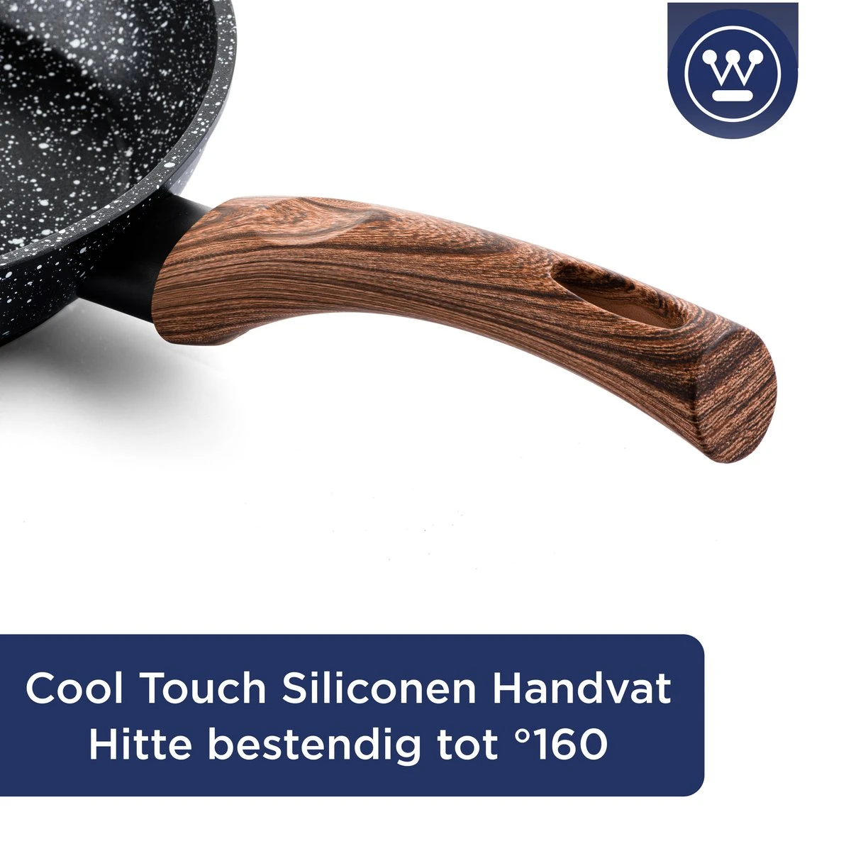 Westinghouse Koekenpan Inductie - Ø 30 Cm - Zwart Marmer - Speciale Editie 3 Westinghouse Koekenpan Inductie - Ø 30 Cm - Zwart Marmer - Speciale Editie - Afbeelding 3