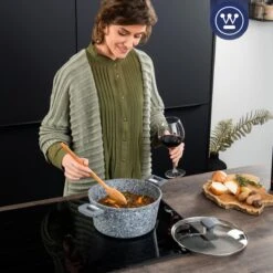 Westinghouse Kookpan/Braadpan Inductie - Ø 28 Cm - Grijs Graniet - Met Deksel - PFOA Vrij 10 Westinghouse Kookpan/Braadpan Inductie - Ø 28 Cm - Grijs Graniet - Met Deksel - PFOA Vrij -Westinghouse 1200x1200 67