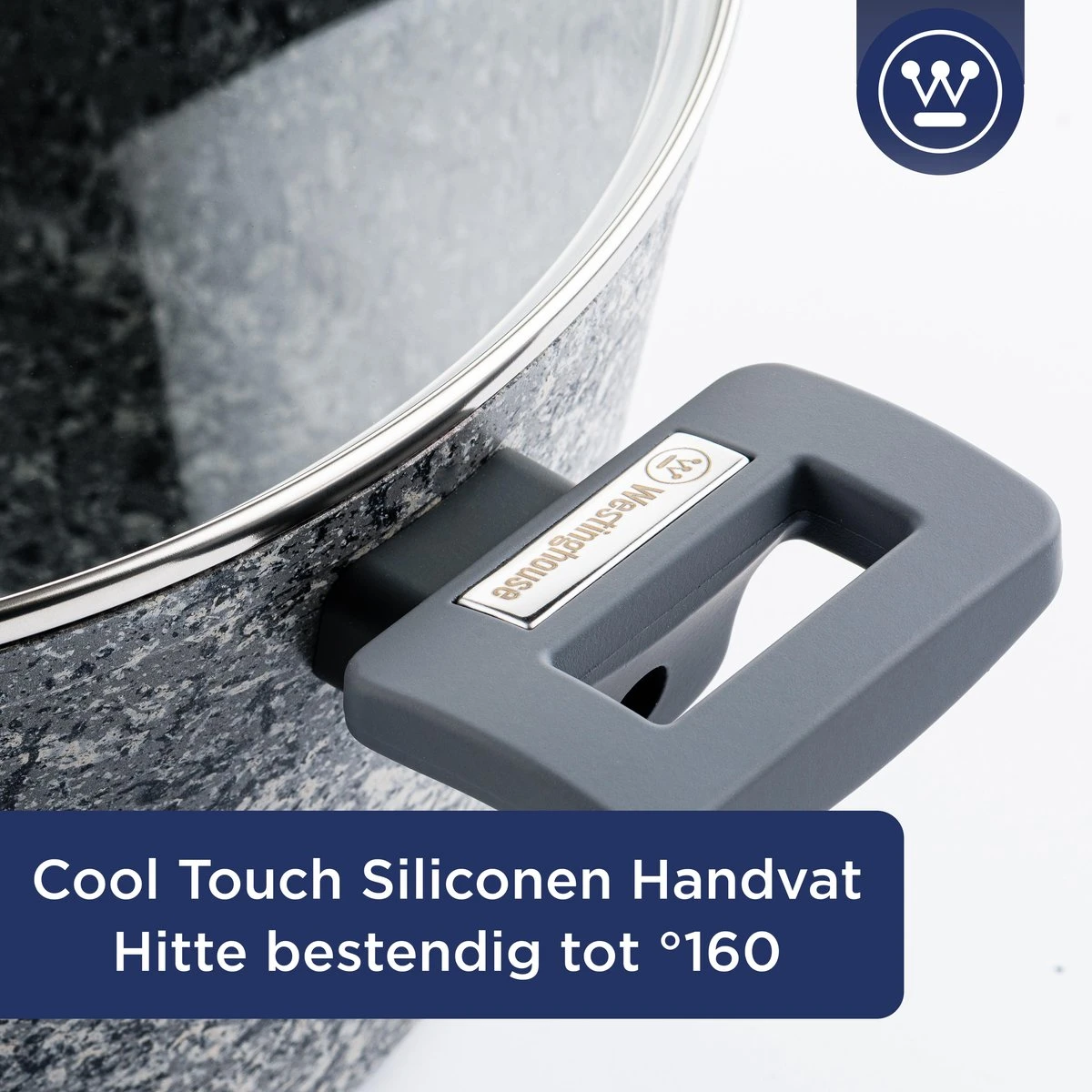 Westinghouse Kookpan/Braadpan Inductie - Ø 28 Cm - Grijs Graniet - Met Deksel - PFOA Vrij 4 Westinghouse Kookpan/Braadpan Inductie - Ø 28 Cm - Grijs Graniet - Met Deksel - PFOA Vrij - Afbeelding 4