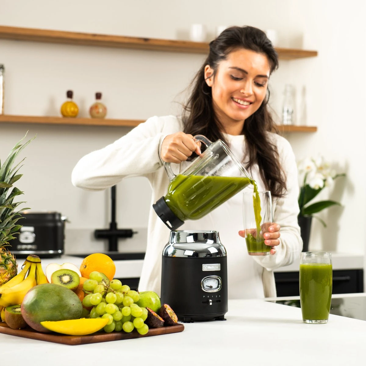 Westinghouse Retro Waterkoker + Broodrooster 4 Sleuven + Blender - Zwart 9 Westinghouse Retro Waterkoker + Broodrooster 4 Sleuven + Blender - Zwart - Afbeelding 9