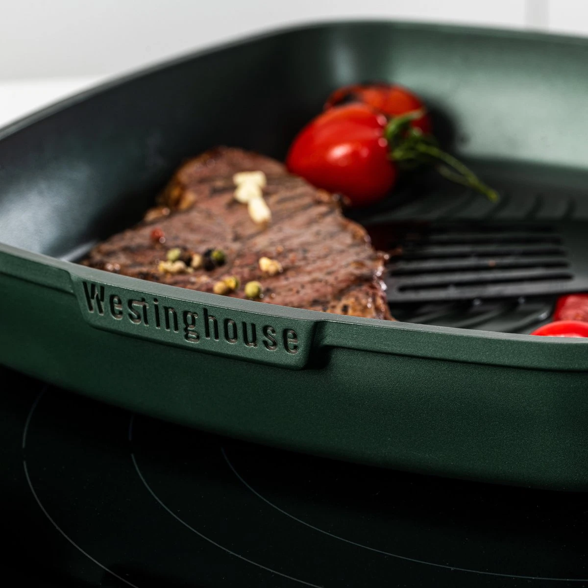 Westinghouse Pannenset Performance (Wokpan + Grillpan) ø 28 Cm - Groen - Inductie En Alle Andere Warmtebronnen 4 Westinghouse Pannenset Performance (Wokpan + Grillpan) ø 28 Cm - Groen - Inductie En Alle Andere Warmtebronnen - Afbeelding 4