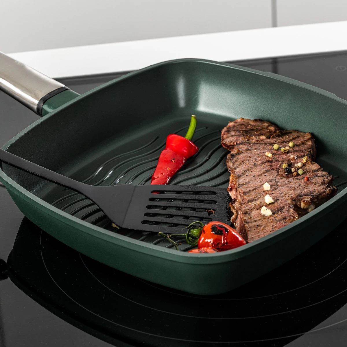 Westinghouse Pannenset Performance (Wokpan + Grillpan) ø 28 Cm - Groen - Inductie En Alle Andere Warmtebronnen 6 Westinghouse Pannenset Performance (Wokpan + Grillpan) ø 28 Cm - Groen - Inductie En Alle Andere Warmtebronnen - Afbeelding 6