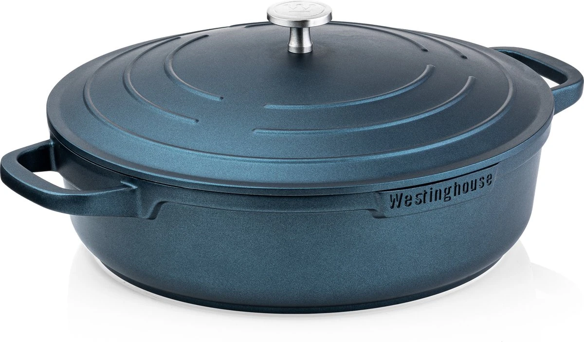 Westinghouse Pannenset Performance (Braadpan + Hapjespan) ø 28 Cm - Blauw - Inductie En Alle Andere Warmtebronnen 5 Westinghouse Pannenset Performance (Braadpan + Hapjespan) ø 28 Cm - Blauw - Inductie En Alle Andere Warmtebronnen - Afbeelding 5