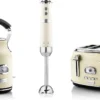 Westinghouse Retro Waterkoker + Broodrooster 4 Sleuven + Staafmixer - Wit