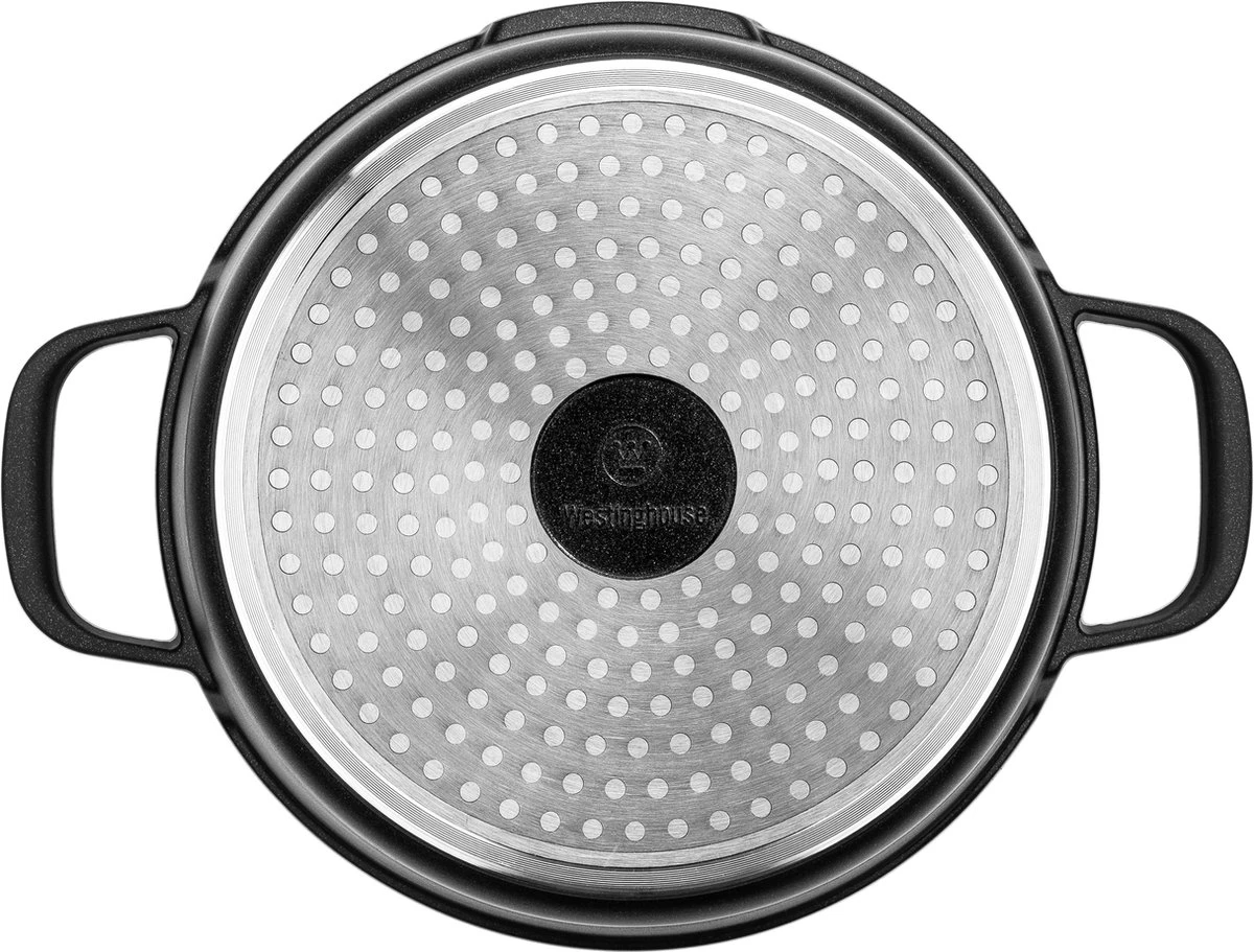 Westinghouse Pannenset Performance (Braadpan + Hapjespan) ø 28 Cm - Zwart - Inductie En Alle Andere Warmtebronnen 4 Westinghouse Pannenset Performance (Braadpan + Hapjespan) ø 28 Cm - Zwart - Inductie En Alle Andere Warmtebronnen - Afbeelding 4