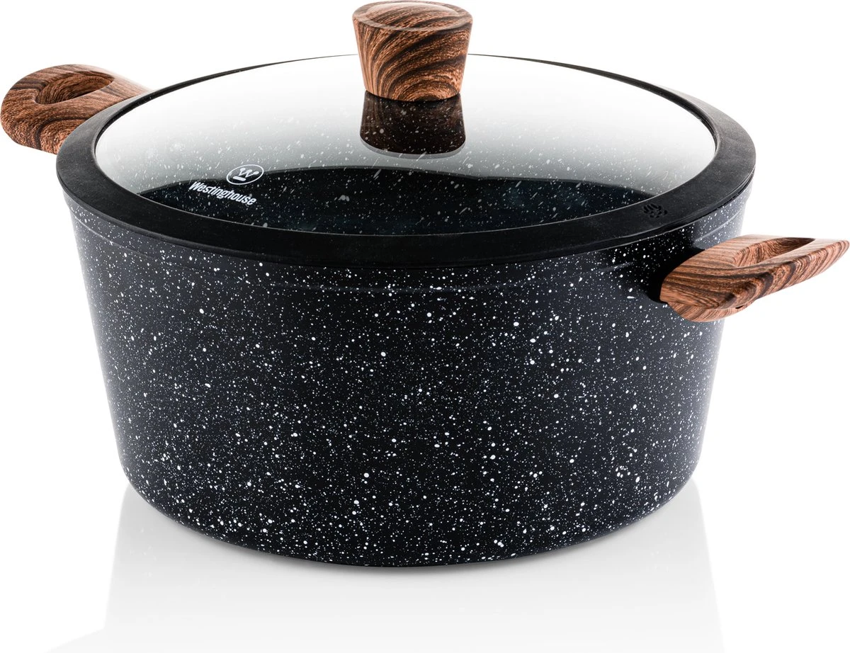 Westinghouse Pannenset Marble Wood (Braadpan ø 28 Cm + Steelpan ø 20 Cm) - Inductie En Alle Andere Warmtebronnen 8 Westinghouse Pannenset Marble Wood (Braadpan ø 28 Cm + Steelpan ø 20 Cm) - Inductie En Alle Andere Warmtebronnen - Afbeelding 8