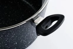 Westinghouse Hapjespan Black Marble - ø 28 Cm / 4.5 Liter - Standaard Anti-aanbaklaag -Westinghouse WCCC0009028MBBWestinghouseCasserolewithGlassLid5 1