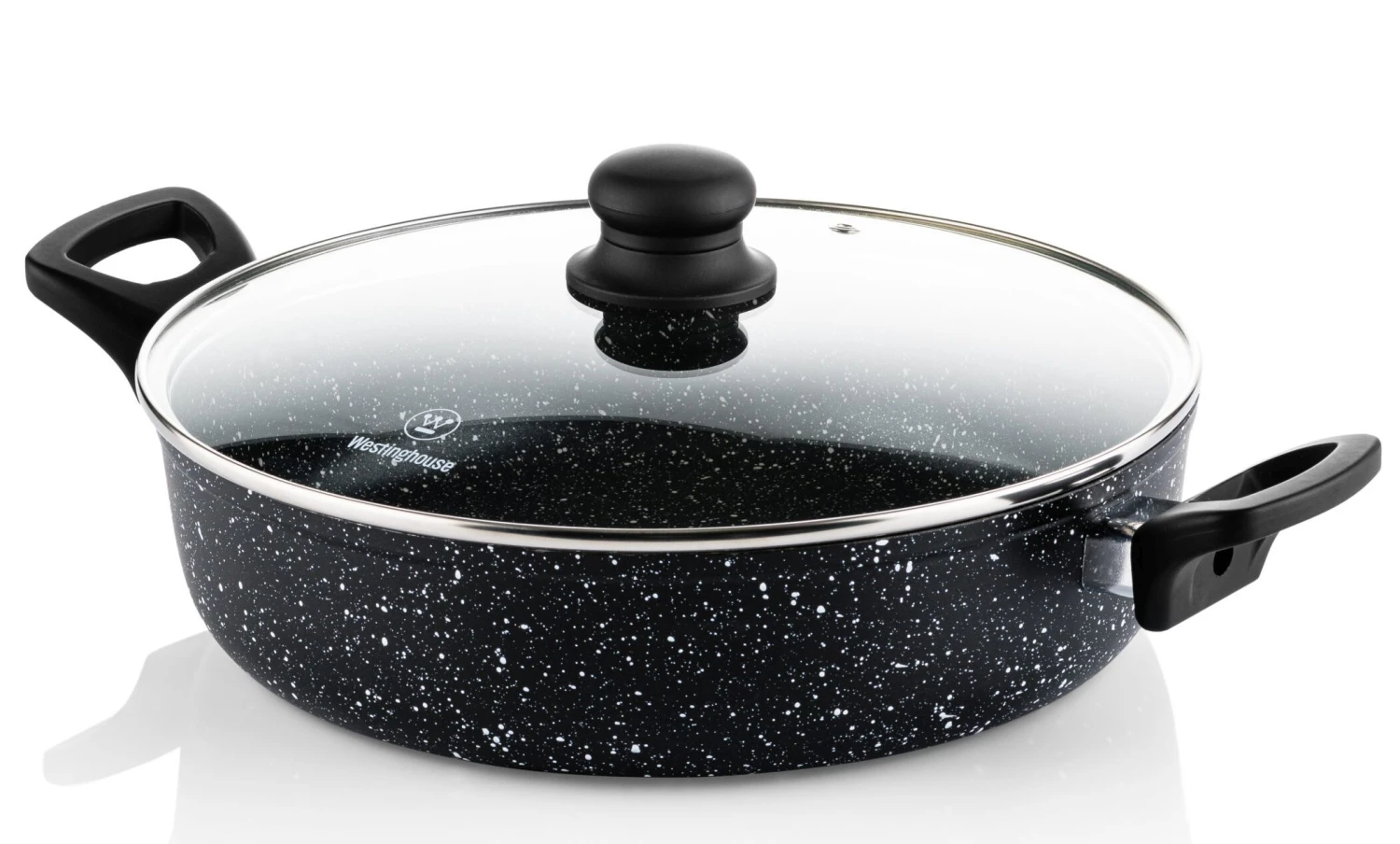 Westinghouse Hapjespan Black Marble - ø 28 Cm / 4.5 Liter - Standaard Anti-aanbaklaag