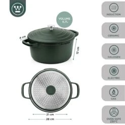 Westinghouse Braadpan Performance - Gracious Green - ø 28 Cm / 6.7 Liter -Westinghouse WCCC0095028SG 3.jpg28
