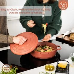 Westinghouse Hapjespan Performance - Rebel Red - ø 32 Cm / 5.8 Liter - Standaard Anti-aanbaklaag -Westinghouse WCCC0095L28OR 4 1