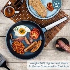 Westinghouse Koekenpan Performance - Bravery Blue - ø 24 Cm - Standaard Anti-aanbaklaag -Westinghouse WCFP0095024BL 2