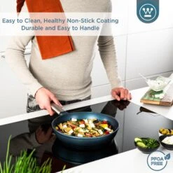 Westinghouse Koekenpan Performance - Bravery Blue - ø 24 Cm - Standaard Anti-aanbaklaag -Westinghouse WCFP0095024BL 4