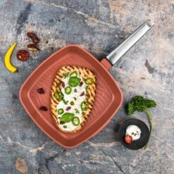 Westinghouse Grillpan Performance - Rebel Red - 28 X 28 Cm - Standaard Anti-aanbaklaag -Westinghouse WCFP0095G28OR 10