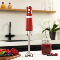 Westinghouse Staafmixer Retro Collections - 600 W - Cranberry Red - WKHBS270RD -Westinghouse WKHBS270RD Retro Hand Blender 7