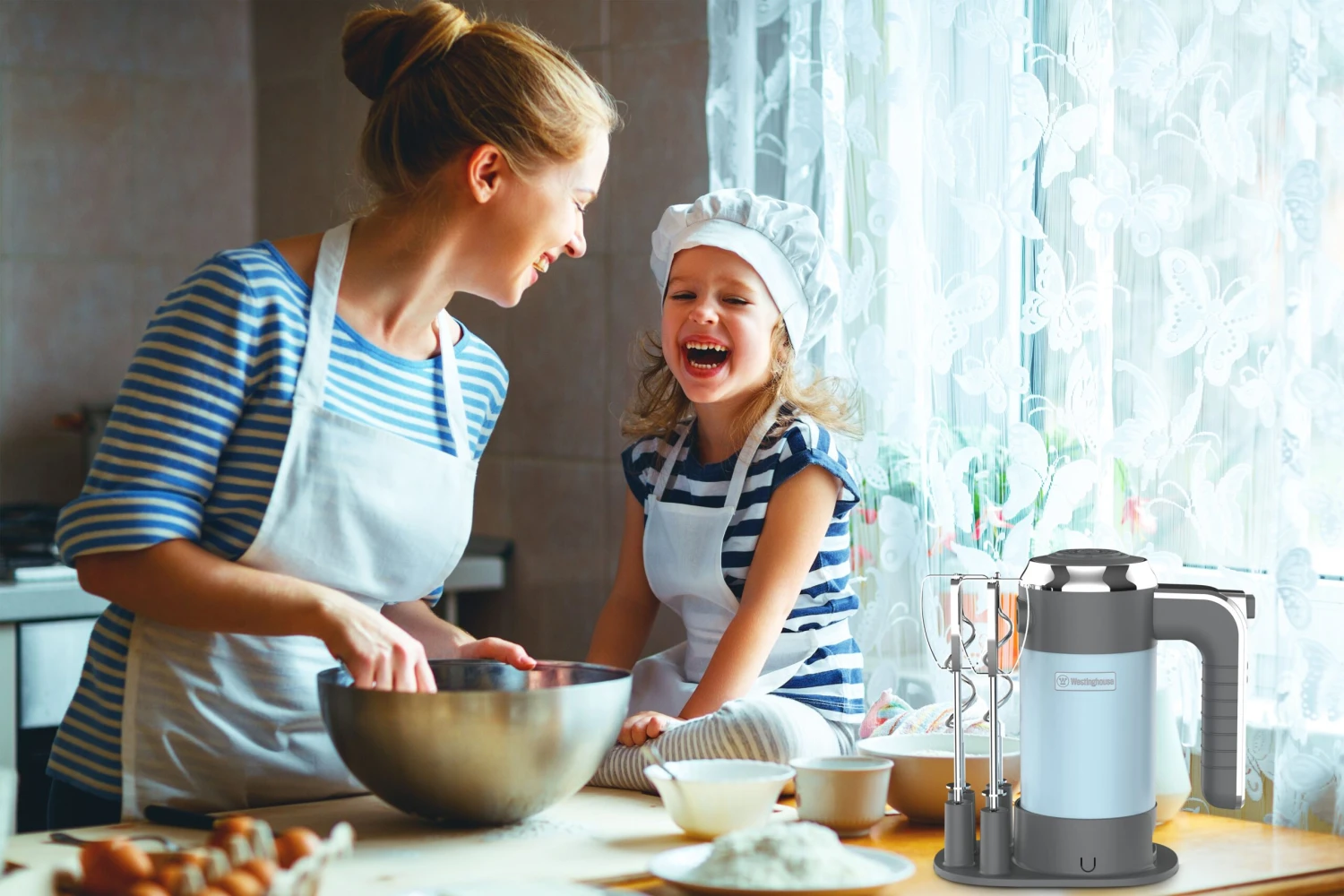 Westinghouse Handmixer Retro Collections - 6 Standen - Blauw - WKHM250BU 2 Westinghouse Handmixer Retro Collections - 6 Standen - Blauw - WKHM250BU - Afbeelding 2