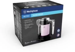 Westinghouse Handmixer Retro Collections - 6 Standen - Roze - WKHM250PK -Westinghouse WKHM250PK