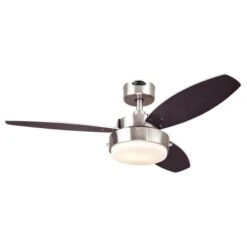 Westinghouse Alloy 42 In. Brushed Nickel Brown Indoor Ceiling Fan