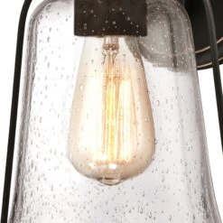Westinghouse Brynn One-Light Outdoor Wall Fixture, Oil Rubbed Bronze Finish With Highlights And Clear Seeded Glass -Westinghouse Westinghouse Brynn One Light Outdoor Wall Fixture2C Oil Rubbed Bronze Finish with Highlights and Clear Seeded Glass 3 scaled