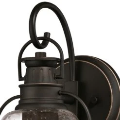 Westinghouse Brynn One-Light Outdoor Wall Fixture, Oil Rubbed Bronze Finish With Highlights And Clear Seeded Glass -Westinghouse Westinghouse Brynn One Light Outdoor Wall Fixture2C Oil Rubbed Bronze Finish with Highlights and Clear Seeded Glass 4 scaled