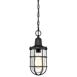 Westinghouse Crestview One-Light Outdoor Pendant, Textured Black Finish With Clear Seeded Glass - 1-Light 6 Westinghouse Crestview One-Light Outdoor Pendant, Textured Black Finish With Clear Seeded Glass - 1-Light -Westinghouse Westinghouse Crestview One Light Outdoor Pendant2C Textured Black Finish with Clear Seeded Glass 2 scaled