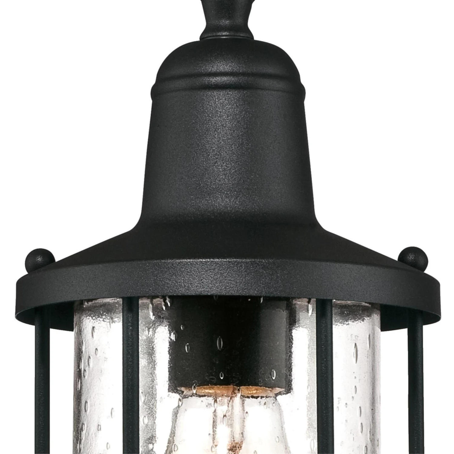 Westinghouse Crestview One-Light Outdoor Pendant, Textured Black Finish With Clear Seeded Glass - 1-Light 4 Westinghouse Crestview One-Light Outdoor Pendant, Textured Black Finish With Clear Seeded Glass - 1-Light - Afbeelding 4