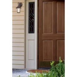 Westinghouse Darcy One-Light LED Outdoor Wall Lantern, Victorian Bronze Finish With Amber Frosted Glass