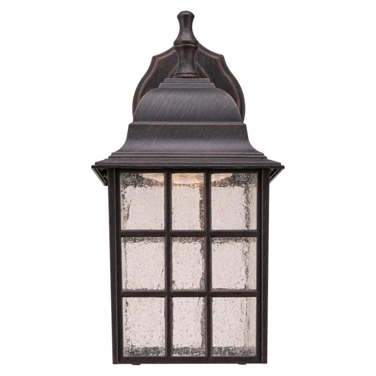 Westinghouse Dimmable One-Light LED Outdoor Wall Lantern, Weathered Patina Finish With Seeded Glass Panels 5 Westinghouse Dimmable One-Light LED Outdoor Wall Lantern, Weathered Patina Finish With Seeded Glass Panels - Afbeelding 5
