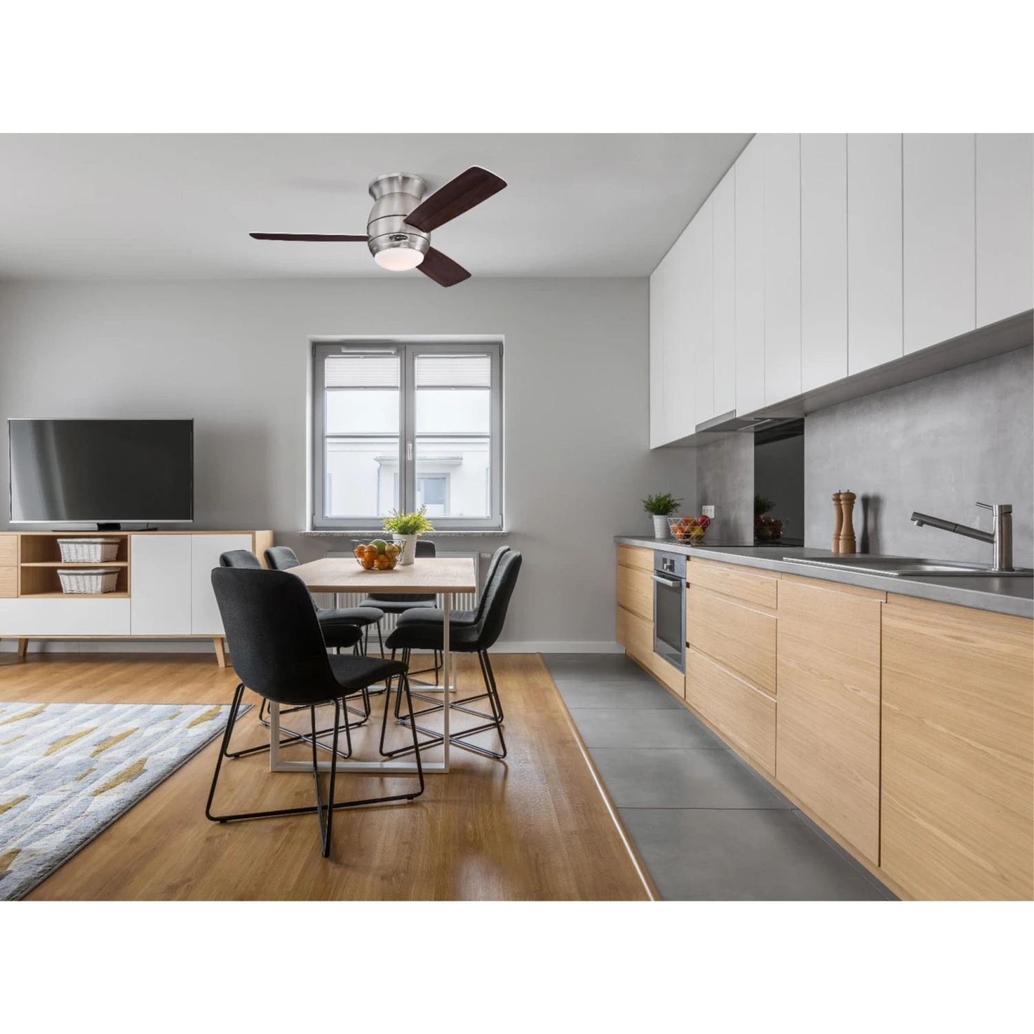 Westinghouse Halley 44-Inch Indoor/Outdoor Ceiling Fan With LED Light Kit, Remote Control Included 3 Westinghouse Halley 44-Inch Indoor/Outdoor Ceiling Fan With LED Light Kit, Remote Control Included - Afbeelding 3