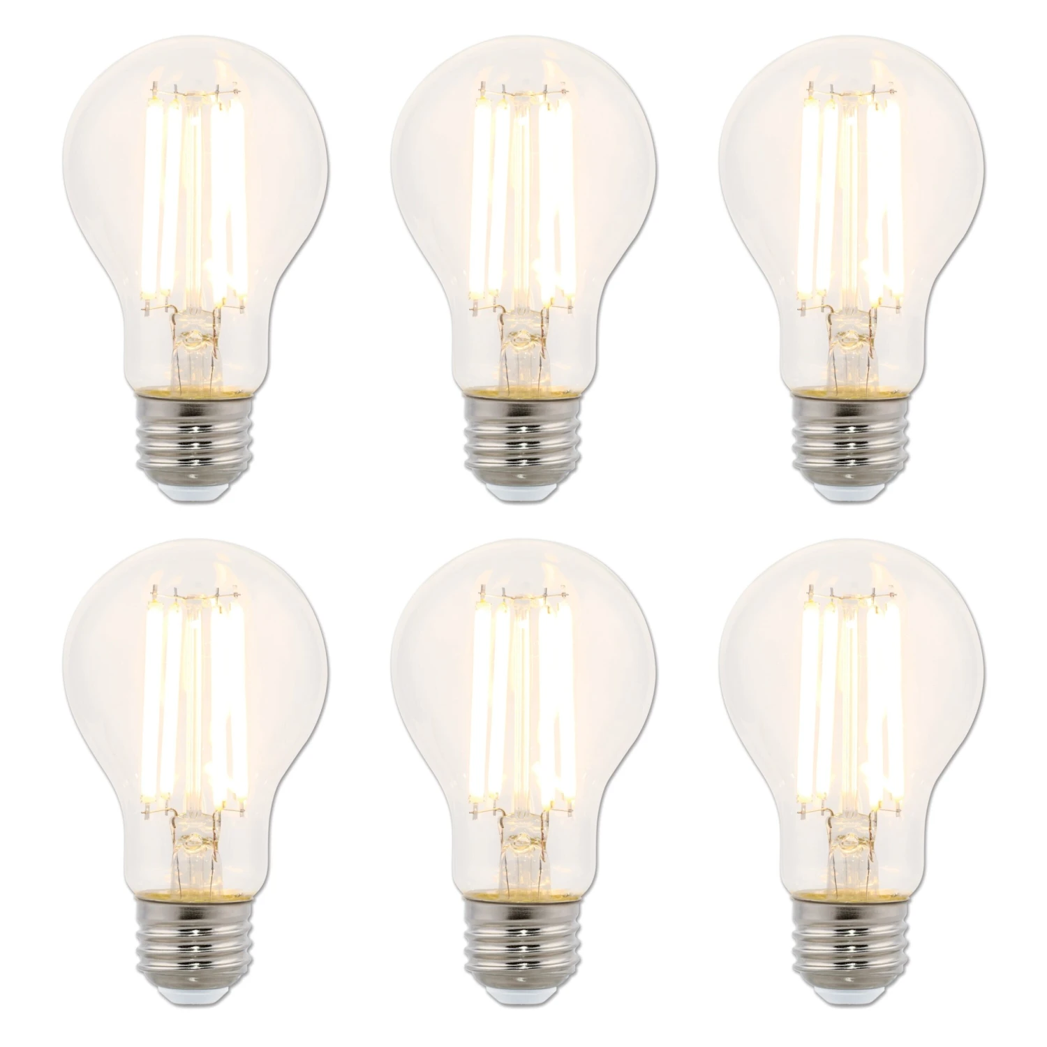 Westinghouse Lighting 10-Watt (100-Watt Equivalent) Clear A19 Dimmable Filament LED Light Bulb, Medium Base, 6 Pack - 6-Pack 2 Westinghouse Lighting 10-Watt (100-Watt Equivalent) Clear A19 Dimmable Filament LED Light Bulb, Medium Base, 6 Pack - 6-Pack - Afbeelding 2