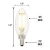 Westinghouse Lighting 4.5 Watt (60 Watt Equivalent) Clear B11 Dimmable Filament LED Light Bulb, Candelabra Base, 6 Pack - 6-Pack