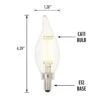 Westinghouse Lighting 4.5 Watt (60 Watt Equivalent) Clear CA11 Dimmable Filament LED Light Bulb, Candelabra Base, 6 Pack