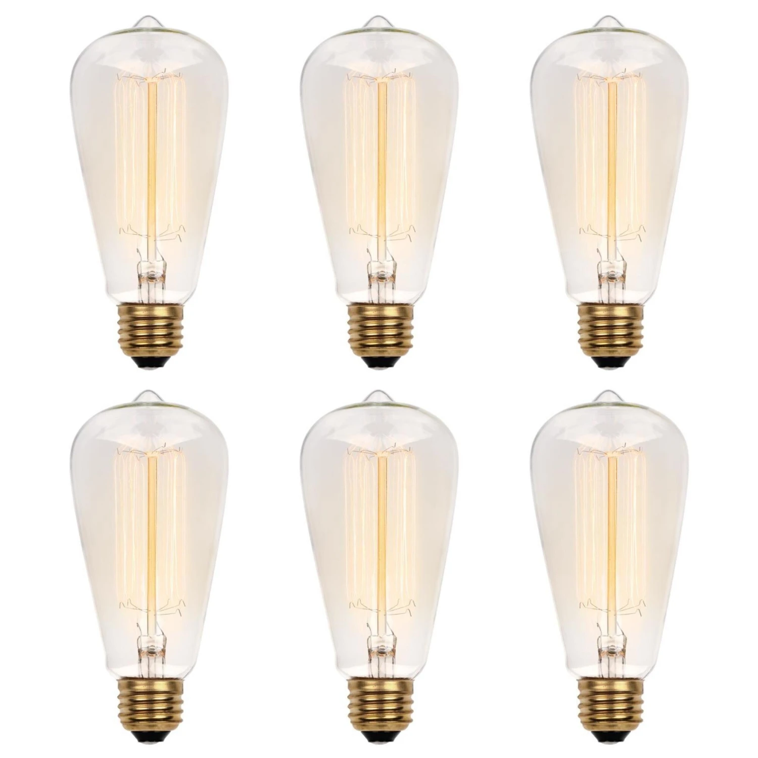 Westinghouse Lighting 60-Watt Clear ST20 Timeless Vintage Inspired Bulb With Medium Base 6-Pack - Warm White 2 Westinghouse Lighting 60-Watt Clear ST20 Timeless Vintage Inspired Bulb With Medium Base 6-Pack - Warm White - Afbeelding 2