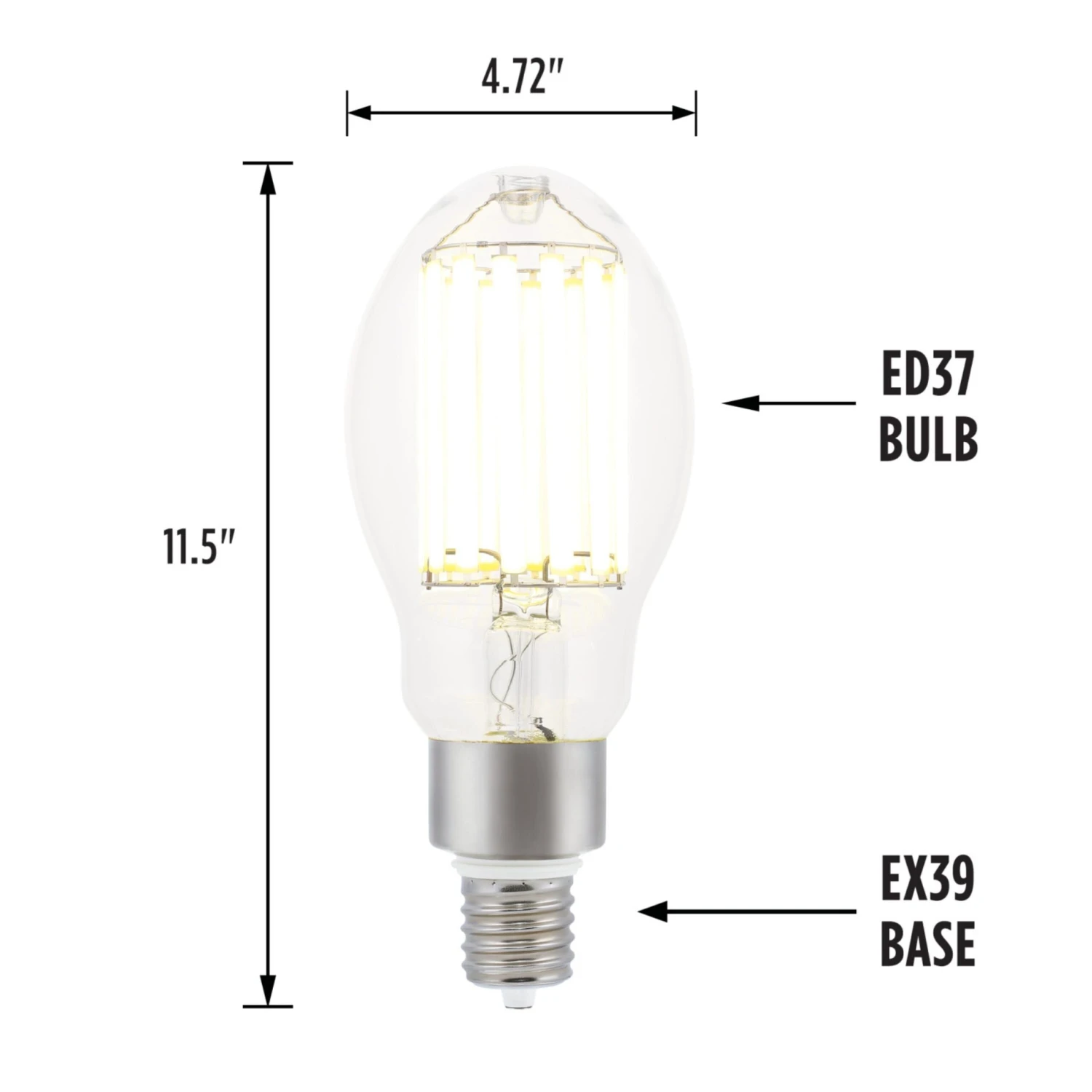 Westinghouse Lighting 65 Watt (400 Watt HID Equivalent) Daylight ED37 High Lumen LED Light Bulb, EX39 Mogul Base, 6 Pack 5 Westinghouse Lighting 65 Watt (400 Watt HID Equivalent) Daylight ED37 High Lumen LED Light Bulb, EX39 Mogul Base, 6 Pack - Afbeelding 5