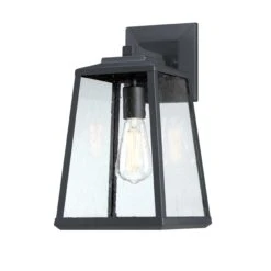 Westinghouse Lighting Ashdale One-Light Outdoor Wall Fixture, Textured Black Finish With Clear Seeded Glass -Westinghouse Westinghouse Lighting Ashdale One Light Outdoor Wall Fixture2C Textured Black Finish with Clear Seeded Glass 2 scaled