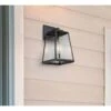 Westinghouse Lighting Ashdale One-Light Outdoor Wall Fixture, Textured Black Finish With Clear Seeded Glass