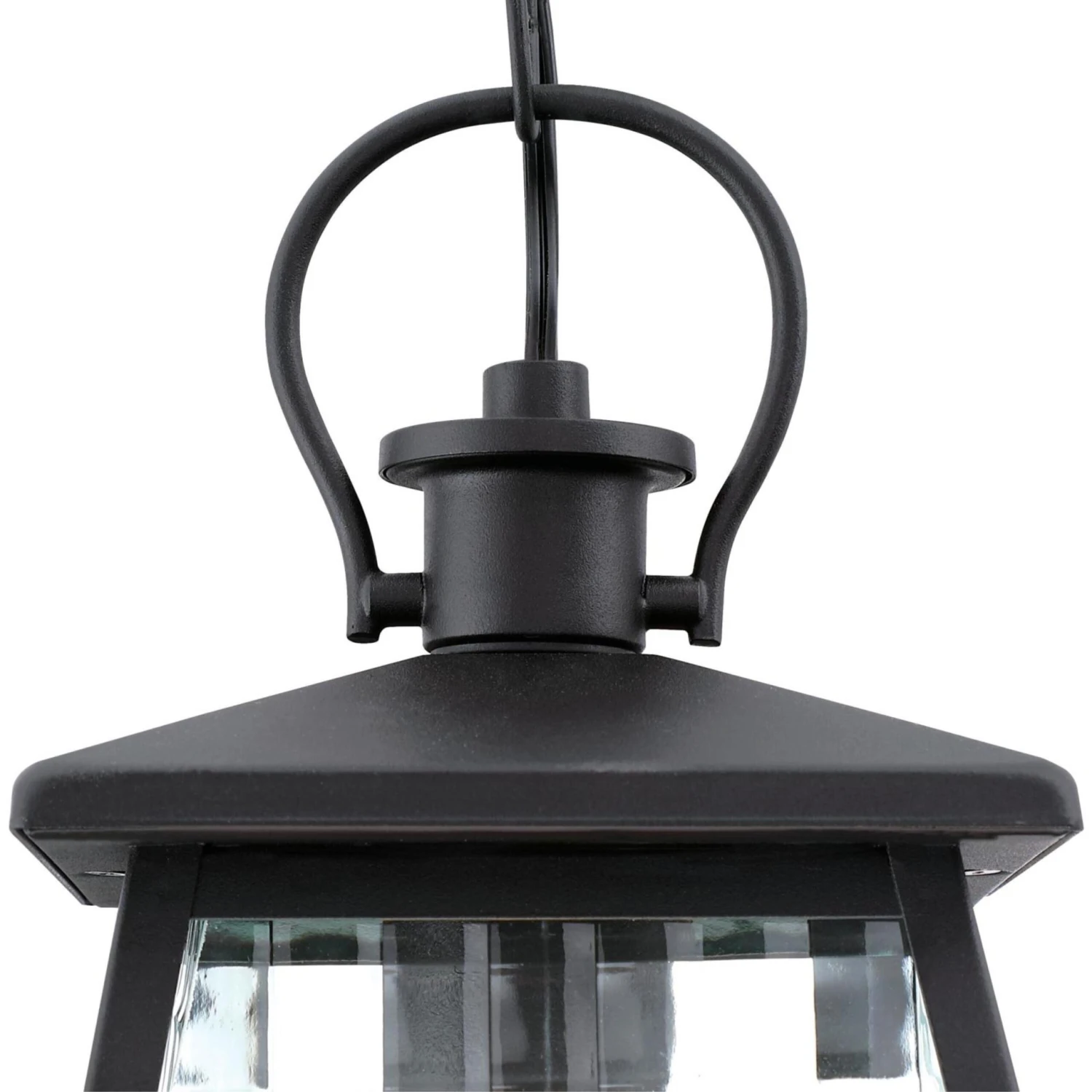 Westinghouse Lighting Aurelie One-Light Outdoor Pendant, Textured Black Finish With Clear Waffle Glass - 1-Light 4 Westinghouse Lighting Aurelie One-Light Outdoor Pendant, Textured Black Finish With Clear Waffle Glass - 1-Light - Afbeelding 4