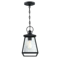 Westinghouse Lighting Aurelie One-Light Outdoor Pendant, Textured Black Finish With Clear Waffle Glass - 1-Light 9 Westinghouse Lighting Aurelie One-Light Outdoor Pendant, Textured Black Finish With Clear Waffle Glass - 1-Light -Westinghouse Westinghouse Lighting Aurelie One Light Outdoor Pendant2C Textured Black Finish with Clear Waffle Glass 4