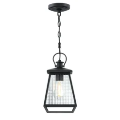 Westinghouse Lighting Aurelie One-Light Outdoor Pendant, Textured Black Finish With Clear Waffle Glass - 1-Light -Westinghouse Westinghouse Lighting Aurelie One Light Outdoor Pendant2C Textured Black Finish with Clear Waffle Glass 4 scaled