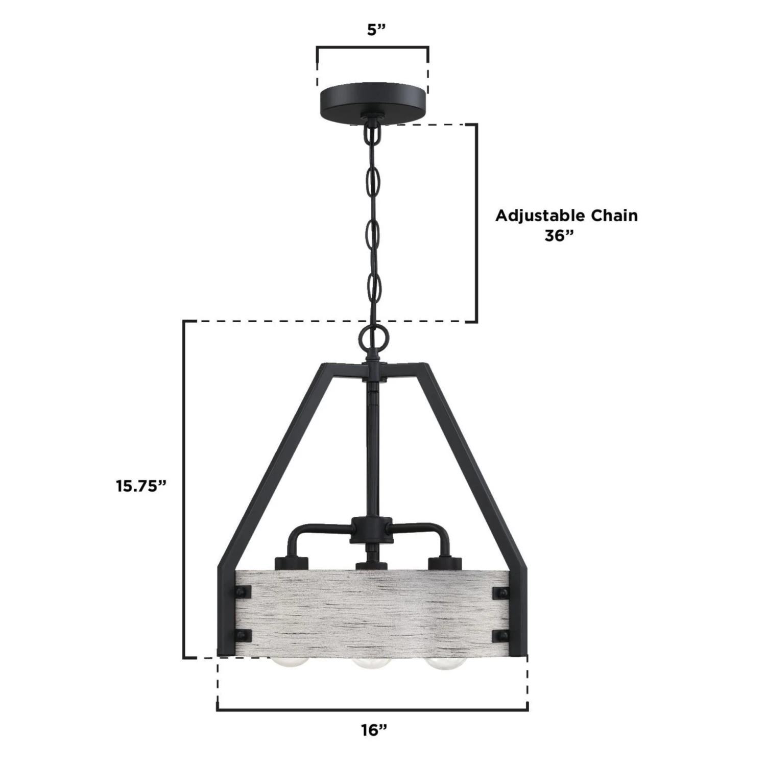 Westinghouse Lighting Callowhill Three Light Indoor Chandelier - 3-Light 5 Westinghouse Lighting Callowhill Three Light Indoor Chandelier - 3-Light - Afbeelding 5