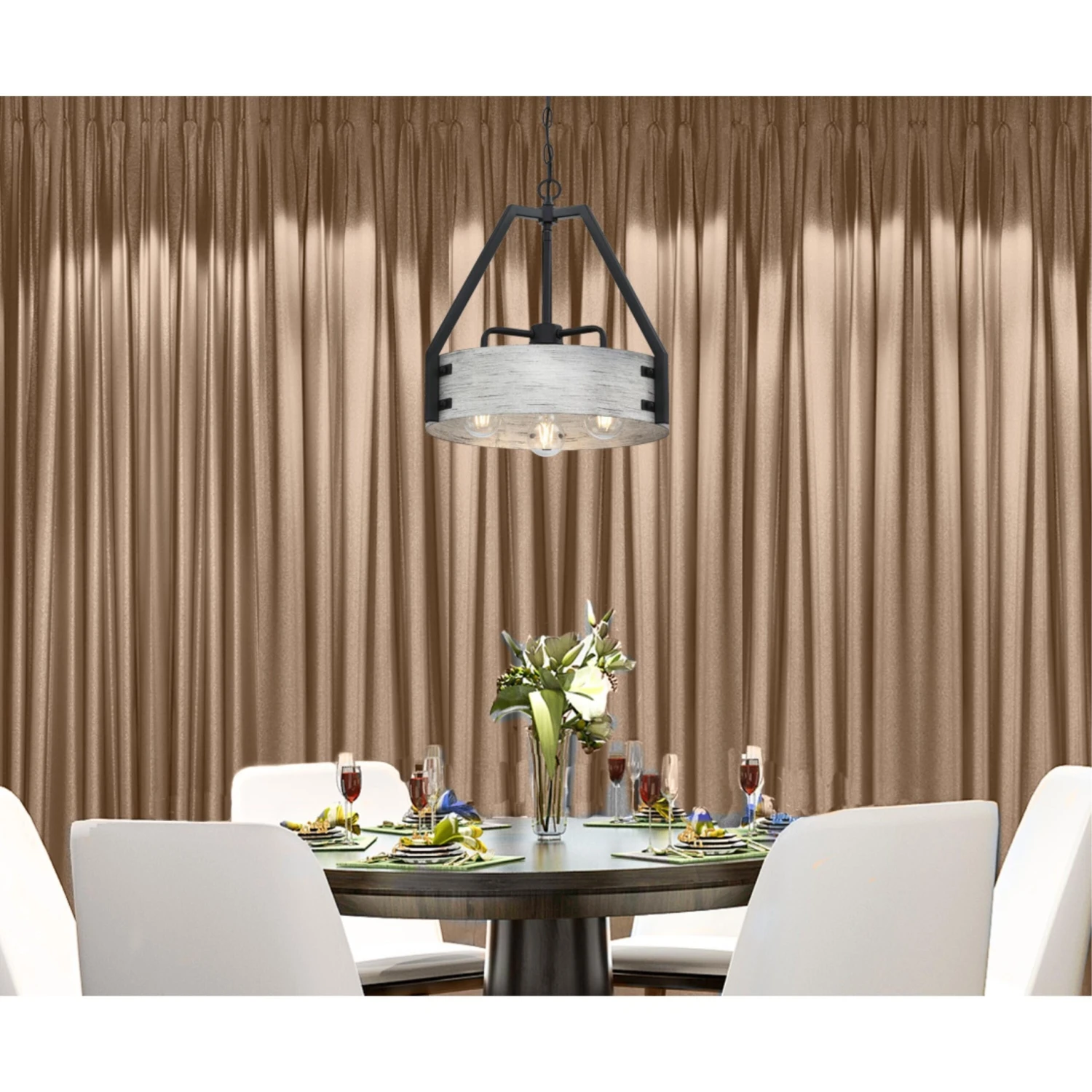 Westinghouse Lighting Callowhill Three Light Indoor Chandelier - 3-Light 2 Westinghouse Lighting Callowhill Three Light Indoor Chandelier - 3-Light - Afbeelding 2