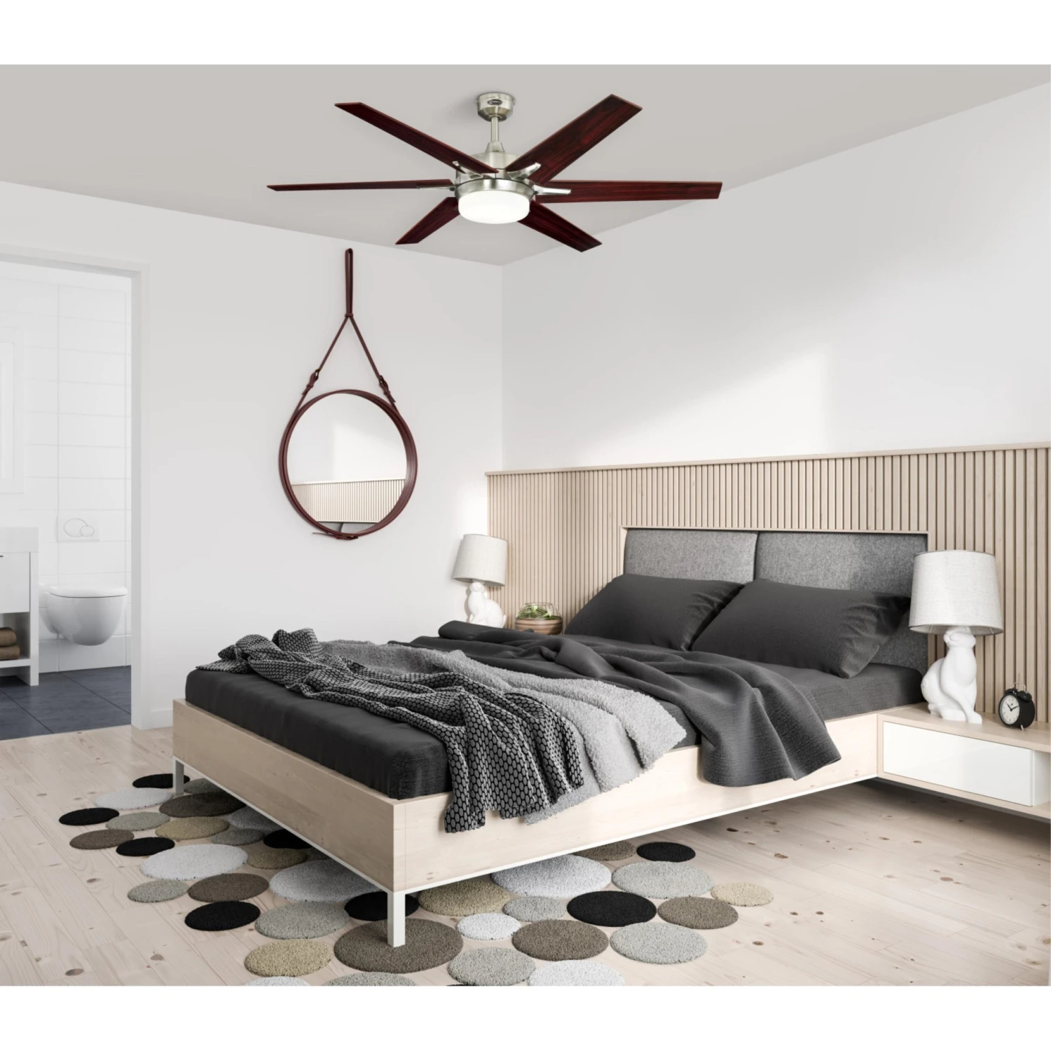 Westinghouse Lighting Cayuga LED Smart WiFi Indoor 60-Inch 6 Blade Ceiling Fan, Compatible With Amazon Alexa & Google Home 12 Westinghouse Lighting Cayuga LED Smart WiFi Indoor 60-Inch 6 Blade Ceiling Fan, Compatible With Amazon Alexa & Google Home - Afbeelding 12