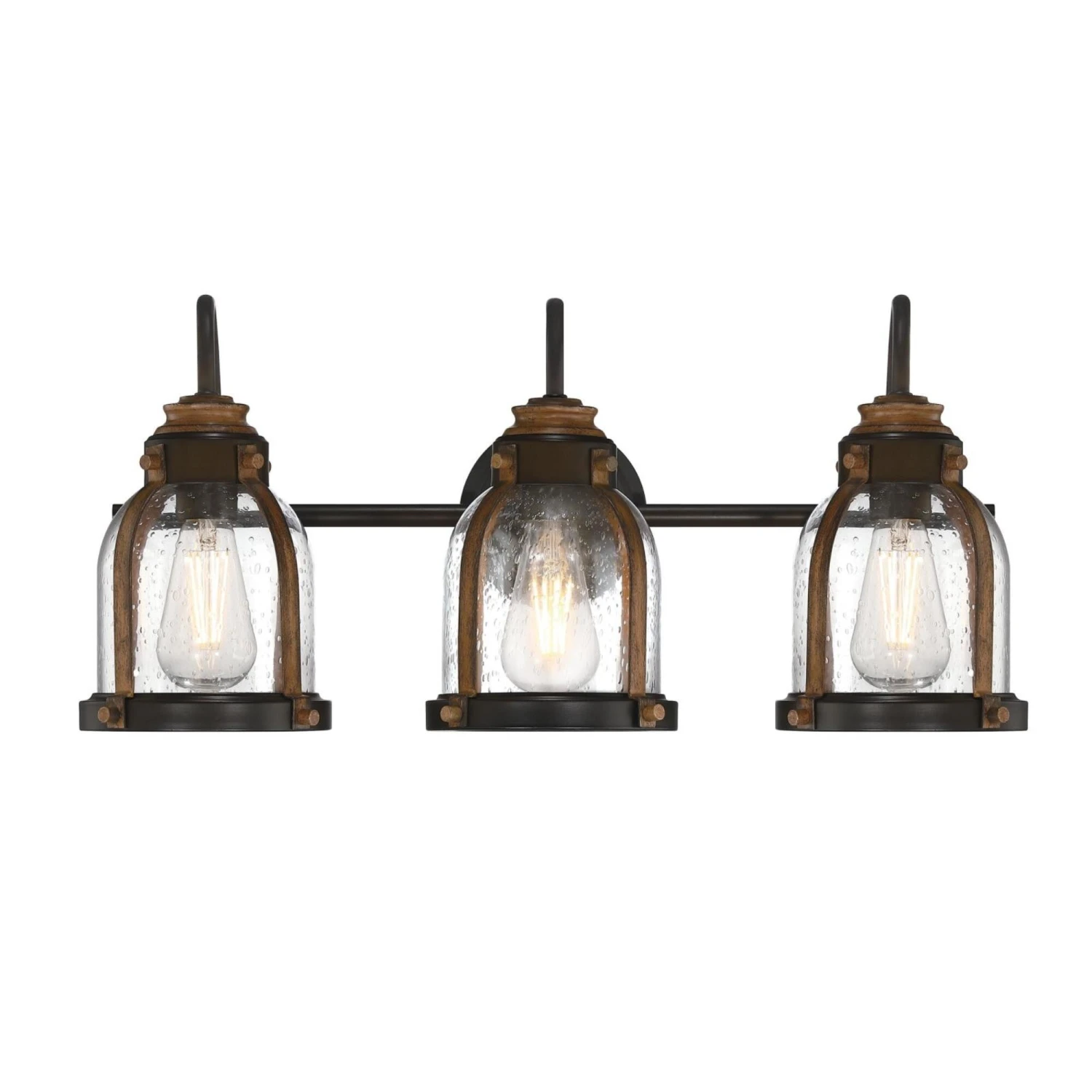 Westinghouse Lighting Cindy Three-Light Oil-Rubbed Bronze And Barnwood Indoor Wall Fixture 3 Westinghouse Lighting Cindy Three-Light Oil-Rubbed Bronze And Barnwood Indoor Wall Fixture - Afbeelding 3