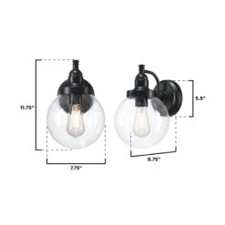 Westinghouse Lighting Eddystone One Light Outdoor Wall Fixture, Matte Black Finish, Clear Seeded Glass - 1-Light -Westinghouse Westinghouse Lighting Eddystone One Light Outdoor Wall Fixture2C Matte Black Finish2C Clear Seeded Glass 5 scaled