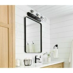 Westinghouse Lighting Hyson Three Light Wall Fixture, Matte Black Finish, Clear Glass -Westinghouse Westinghouse Lighting Hyson Three Light Wall Fixture2C Matte Black Finish2C Clear Glass 5 scaled