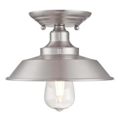 Westinghouse Lighting Iron Hill 9-Inch, One-Light Indoor Semi-Flush Mount Ceiling Fixture -Westinghouse Westinghouse Lighting Iron Hill 9 Inch2C One Light Indoor Semi Flush Mount Ceiling Fixture 4