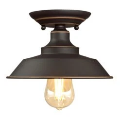 Westinghouse Lighting Iron Hill 9-Inch, One-Light Indoor Semi-Flush Mount Ceiling Fixture -Westinghouse Westinghouse Lighting Iron Hill 9 Inch2C One Light Indoor Semi Flush Mount Ceiling Fixture 8