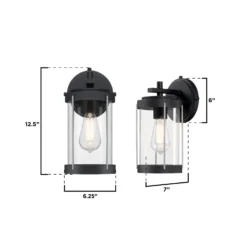 Westinghouse Lighting Kezia One Light Outdoor Wall Fixture, Textured Black And Industrial Steel Finish, Clear Glass - 1-Light 9 Westinghouse Lighting Kezia One Light Outdoor Wall Fixture, Textured Black And Industrial Steel Finish, Clear Glass - 1-Light -Westinghouse Westinghouse Lighting Kezia One Light Outdoor Wall Fixture2C Textured Black and Industrial Steel Finish2C Clear Glass 4 scaled